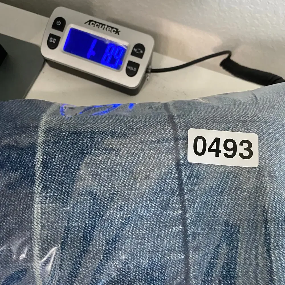 Everlane Wide Leg Jeans Womens 28R Cropped Raw Hem Blue Denim High Rise - Picture 13 of 13